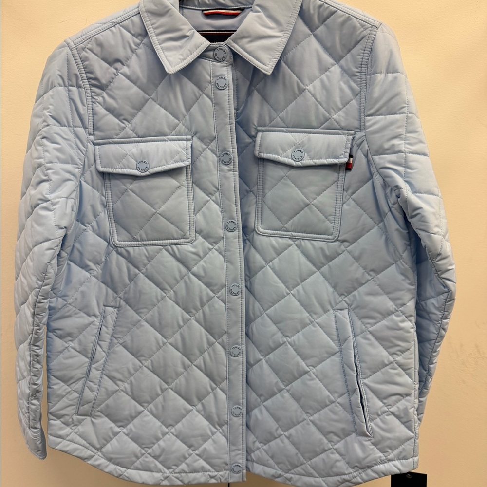 Baby Blue Quilted Women's Jacket Tommy Hilfiger size L